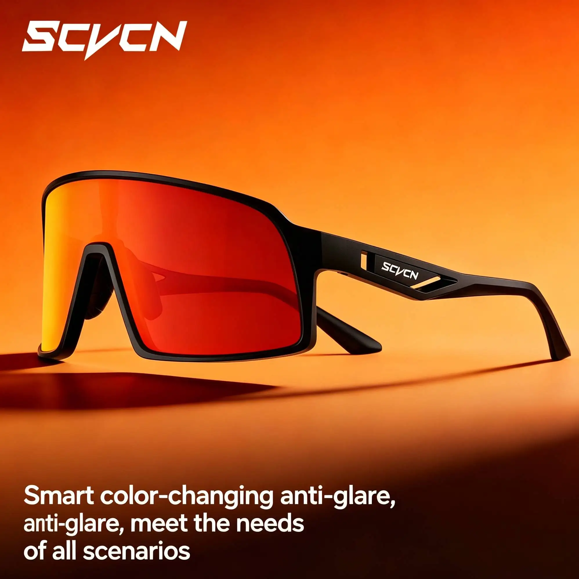 SCVCN Hiking Glasses Photochromic Men Women Mountain Bike Su