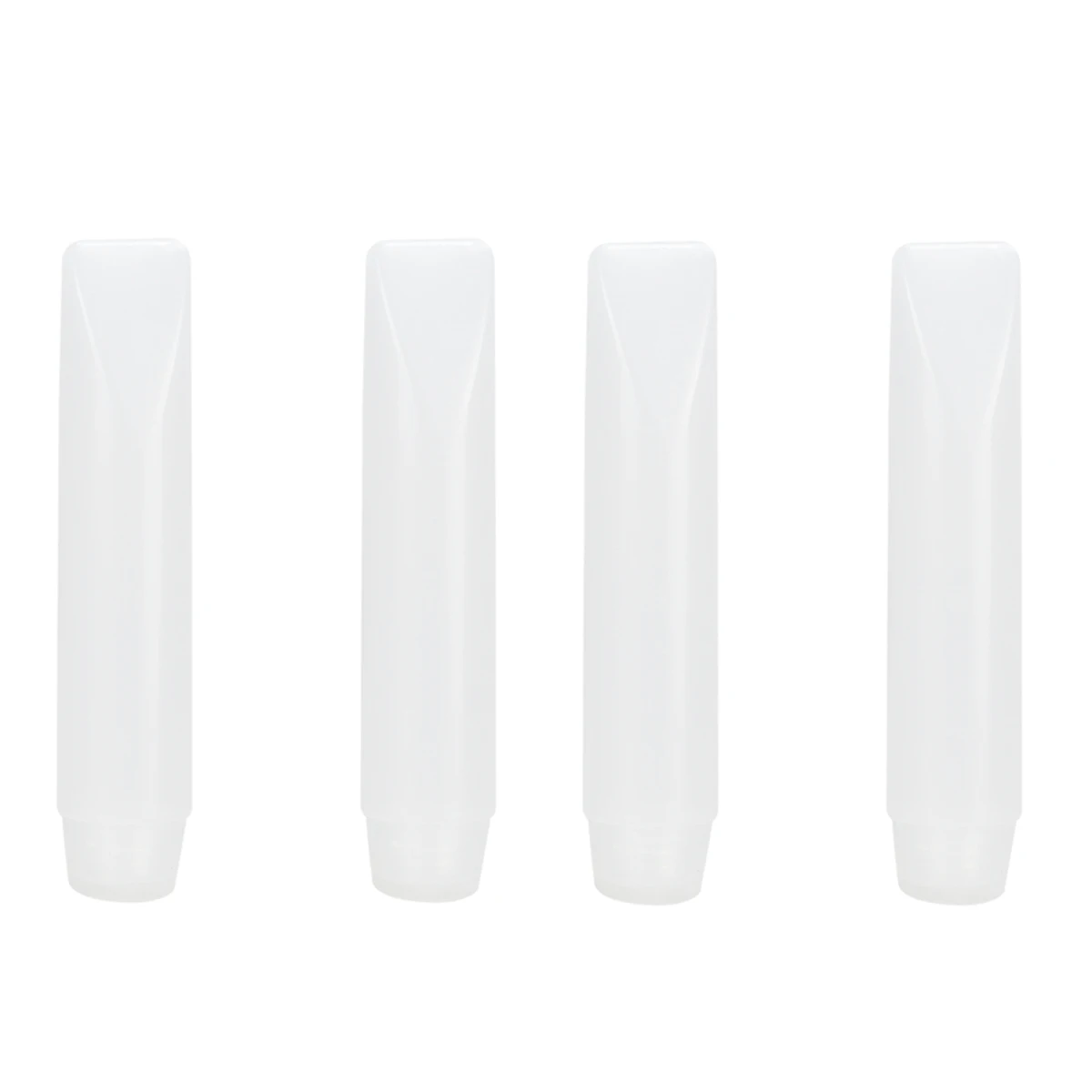 

4pcs 50Ml Empty White Squeeze Bottles Portable Refillable Leak-Proof Tube Container For Shampoo Facial Cleanser Lotion