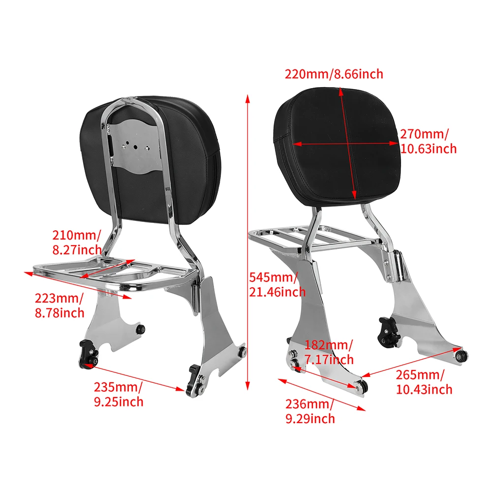 Motorcycle Backrest Sissy Bar Luggage Rack Tail Box Rack Rear Tail Rack For Harley Sportster XL 883 1200 2004-2019 view 2