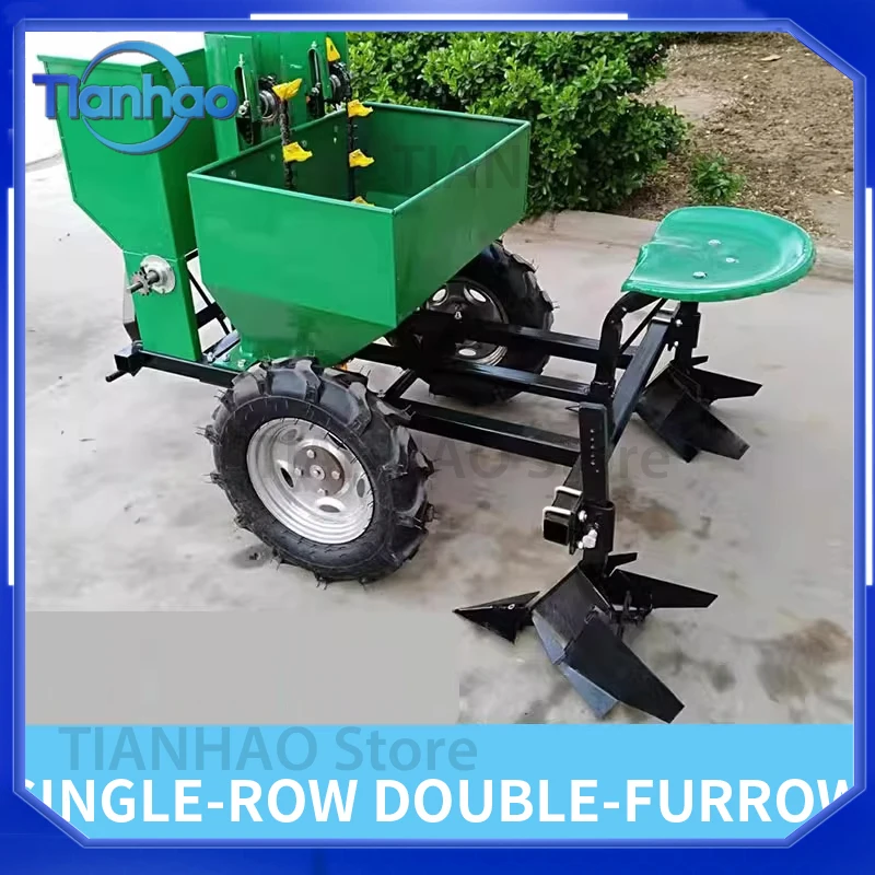 Potato Planter for Four-Wheel Tractor Drawn Ridging Planting Fertilizing and Mulching Combination Machine Potato Plan