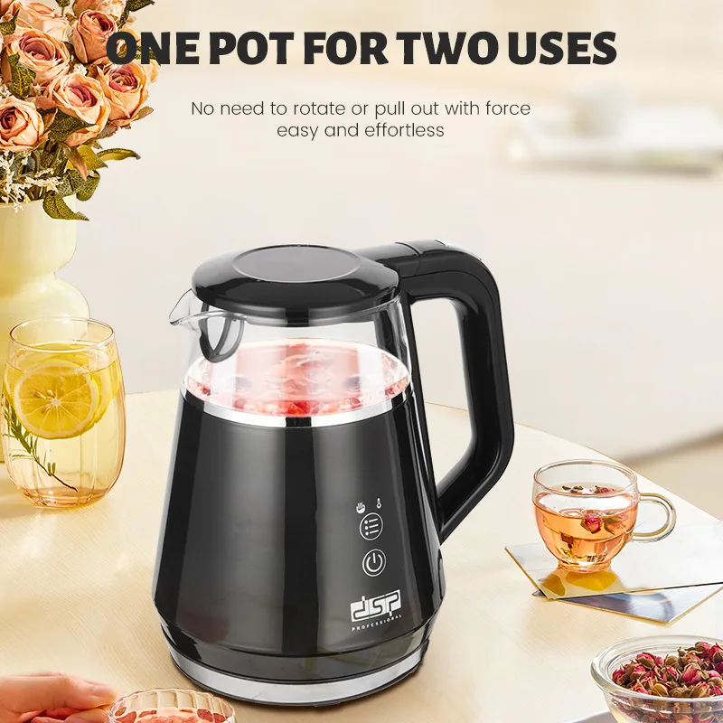 

Электрический чайник, бойлер из нержавеющей стали и мини-горячий горшок с автоматическим отключением для дома и офиса, емкость 1 л, 5 температур