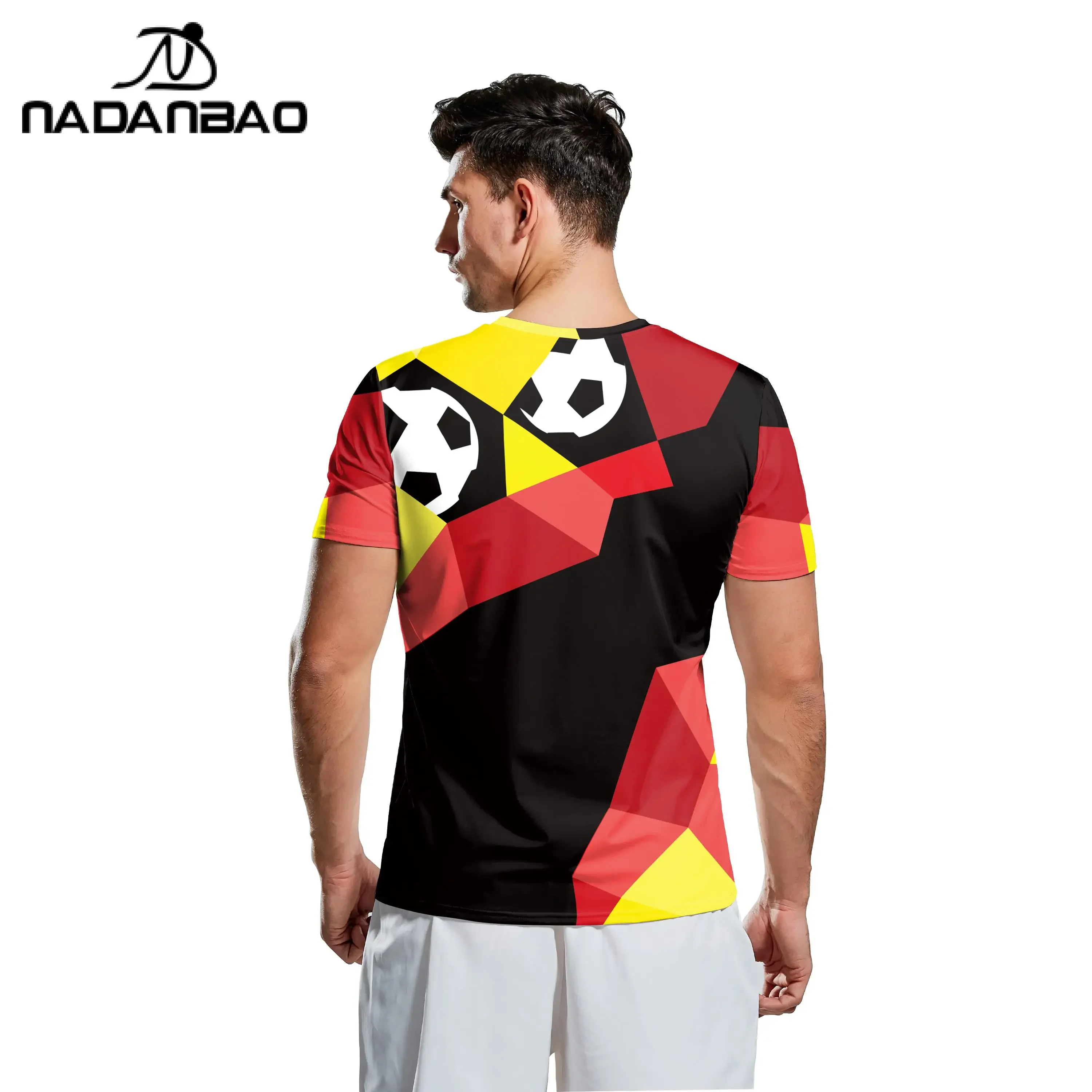 NADANBAO Summer T-shirt Men's 2025 3D Belgium Team Football T-Shirts O-Neck Short Sleeve Casual Breathable Soccer Jersey Top - view 4