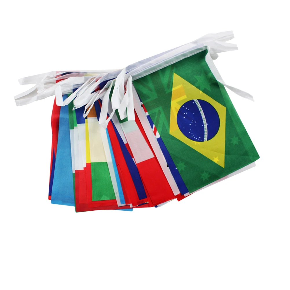 

50 Countries Banner Accessories Durable Polyester Bright National Flag Banner Color Decoration School Garden