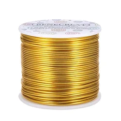 15 Gauge 220FT Aluminum Wire Anodized Jewelry Craft Making Beading Floral Colored Aluminum Craft Wire - Gold
