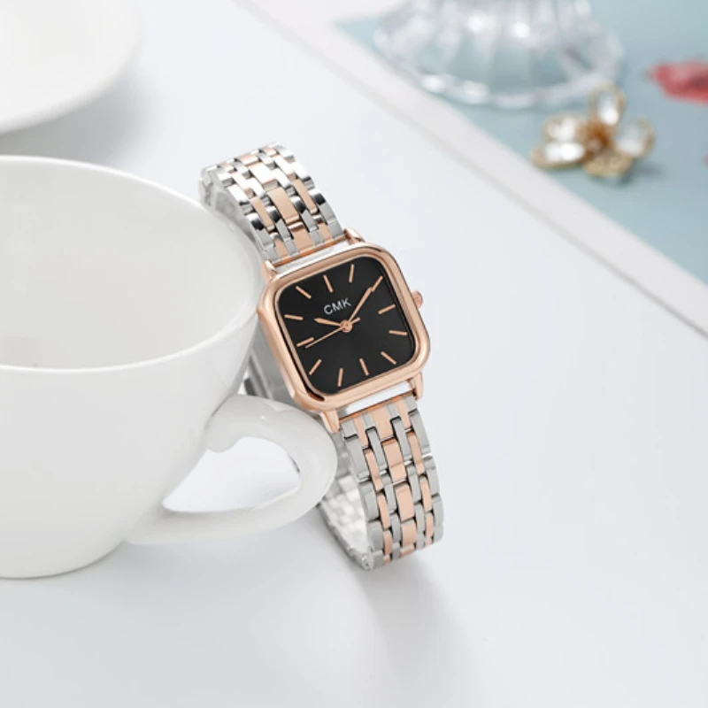 Casual Women Stainless Steel Bracelet Watch Women Fashion Minimalist Temperament Watches Small Square Alloy Quartz Wristwatches