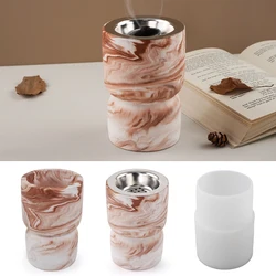 Cylindrical Candle Cup Silicone Mold DIY Incense Ashes Catcher Craft Making Plaster Concrete Resin Vase Casting Molds Home Decor