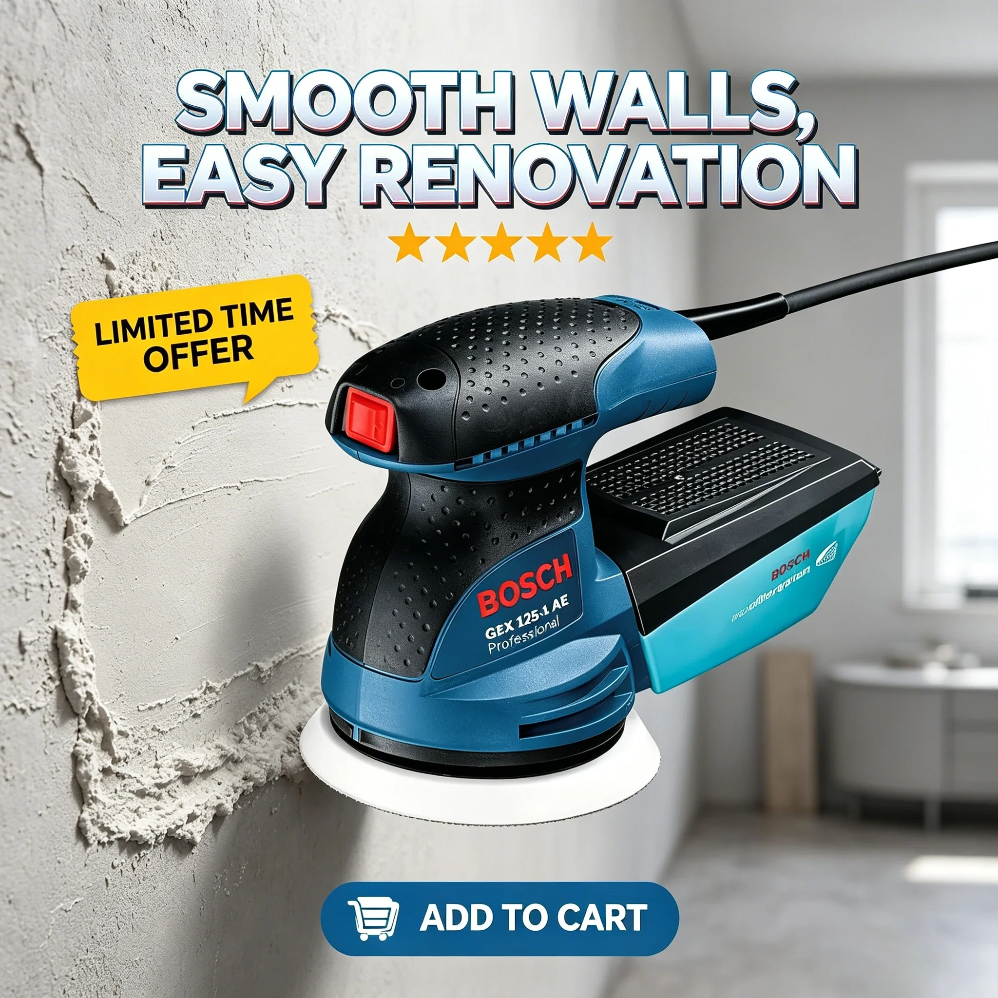 جلاخة مدارية عشوائية BOSCH GEX - مراجعة Power Tools Sander وسعره