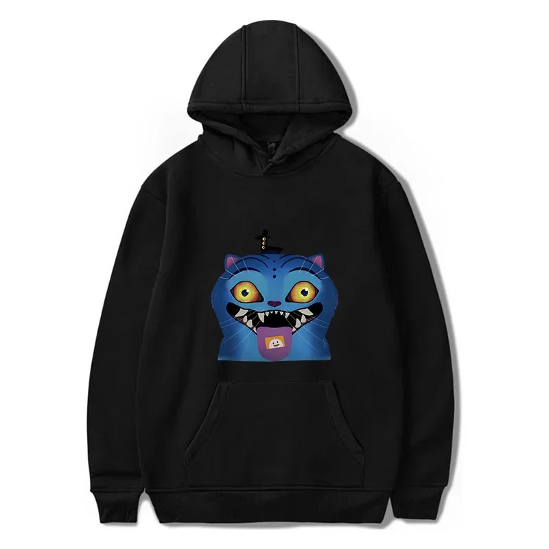 Cat Sweatshirt Hoodie Girls Summer Harajuku KPOP Korean Y2K Girl Group Peripheral Printed Casual Sports Top Loose Long Tee New
