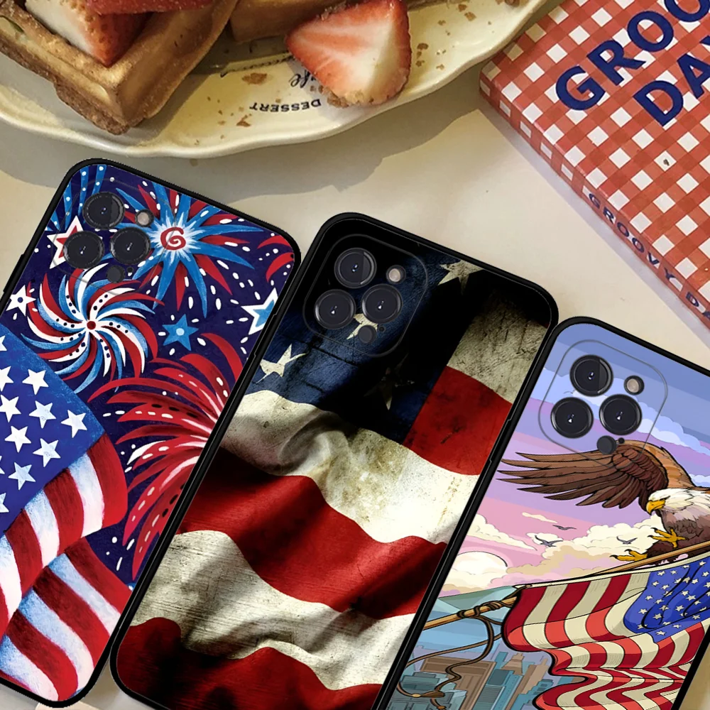 Celebrating Independence Day Party in the United States Phone Case For iPhone 15 14 11 12 13 Mini Pro XS Max Cover 6 7 8 Plus X