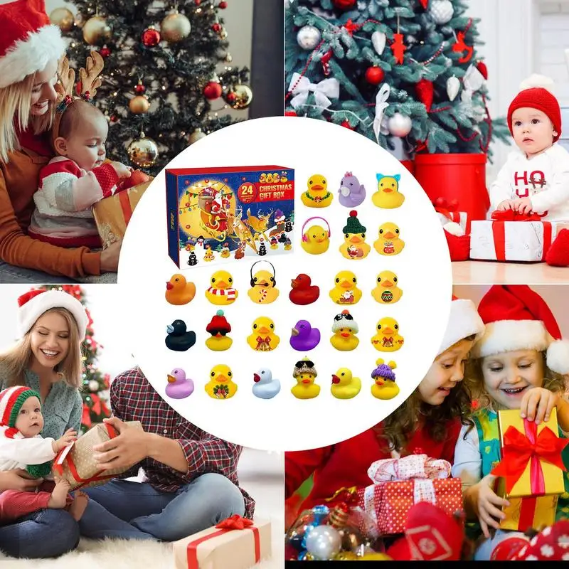 Rubber Ducks Advent Calendar Christmas Countdown Calendar Bath Toys 24pcs Christmas Countdown Calendar With 24 Different Rubber