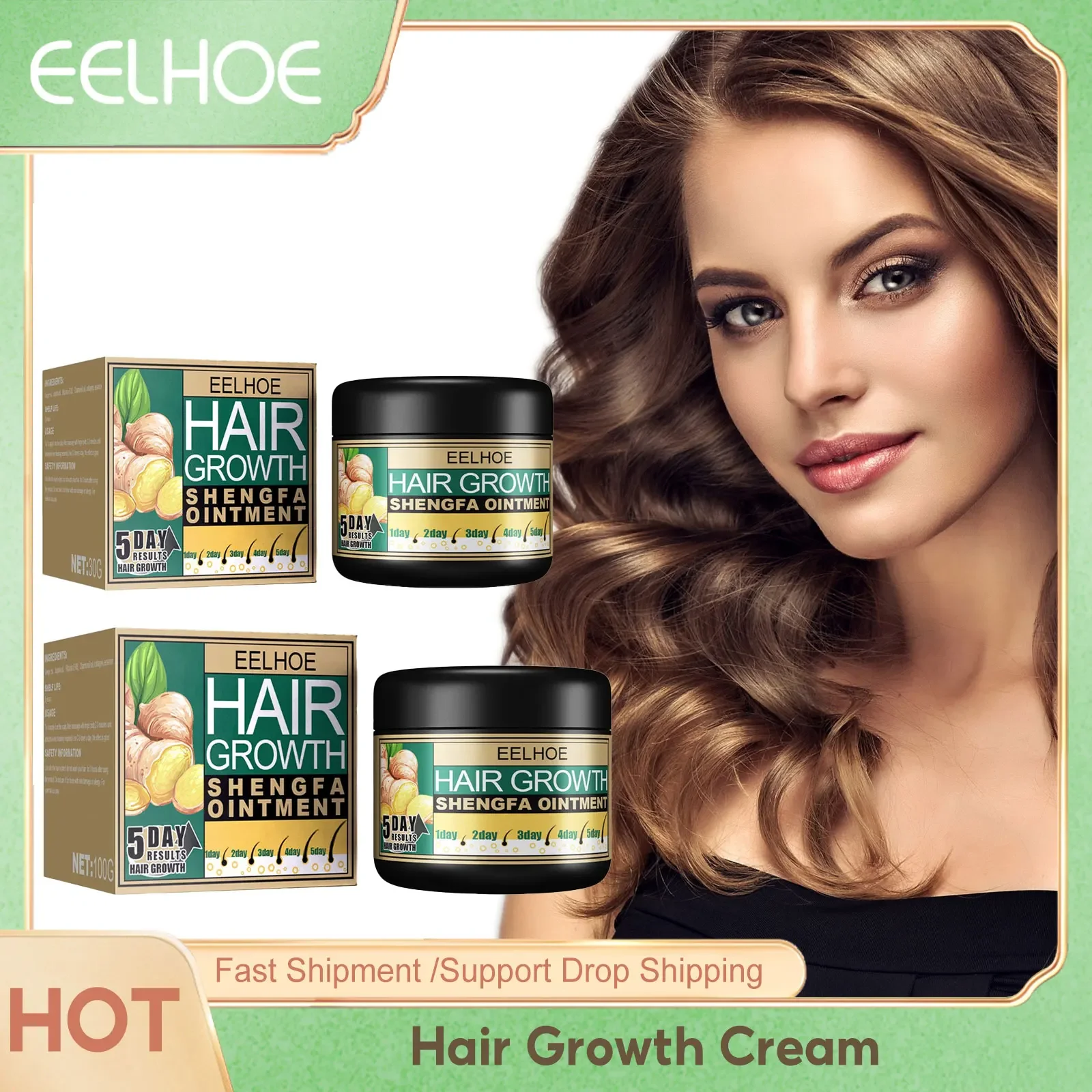 EELHOE Zencefil Saç Büyüme Kremi Anti Saç Dökülmesi Yoğun Saç Çıkma Besler Saç Derisi Tedavisi Güçlendirici Foliküller Onarıcı Krem