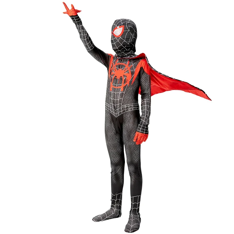 Disfraces de Spider-man negro de Marvel, monos de Cosplay de Spiderman ennegrecimiento para niños, monos, regalo de cumpleaños y Navidad para niños #   1 #   W.