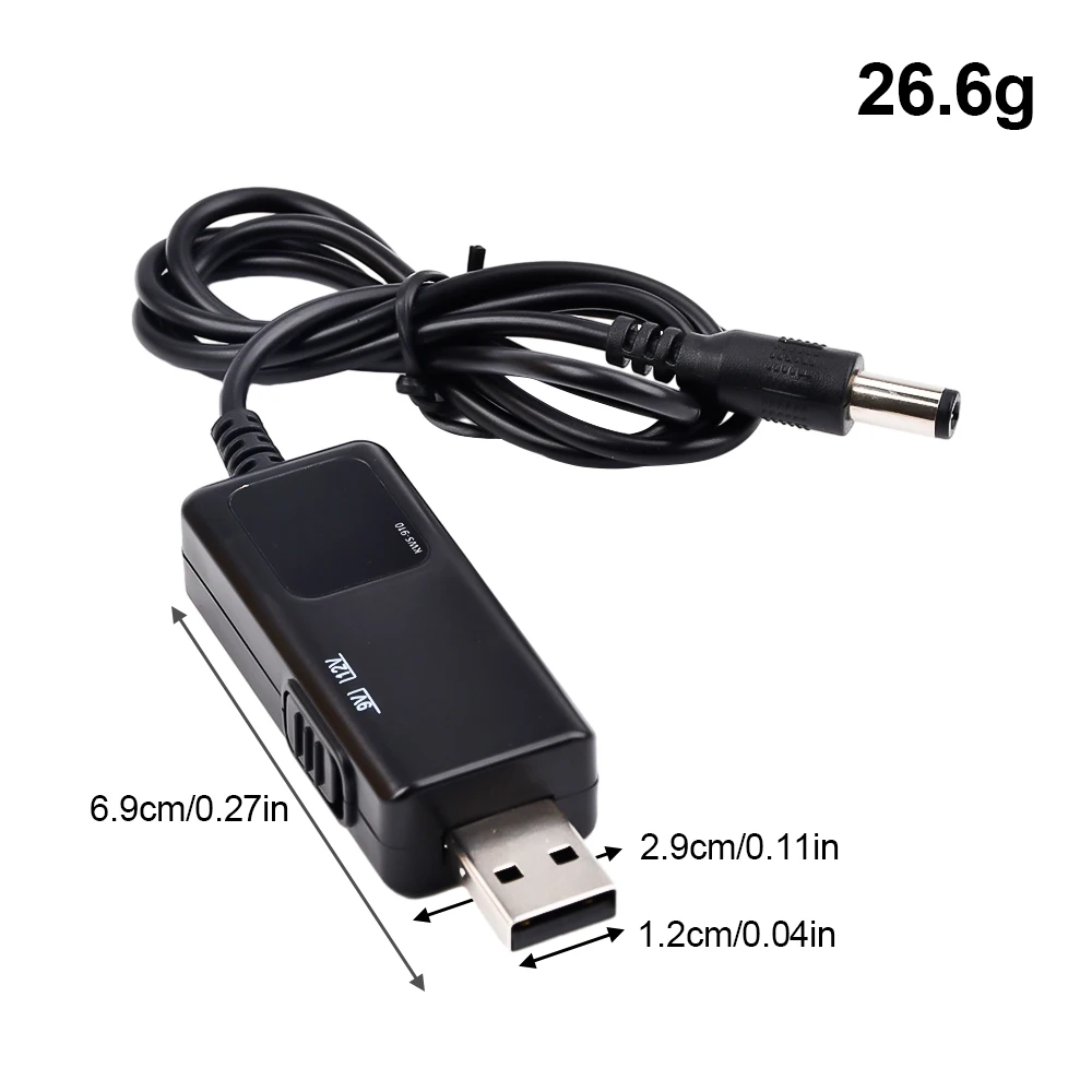 Da USB a DC 5.5/3. Spina da 5mm da 5V a 9V 12V USB Power Boost Line adattatore per cavo di alimentazione USB DC per connettore USB del cavo WIFI del