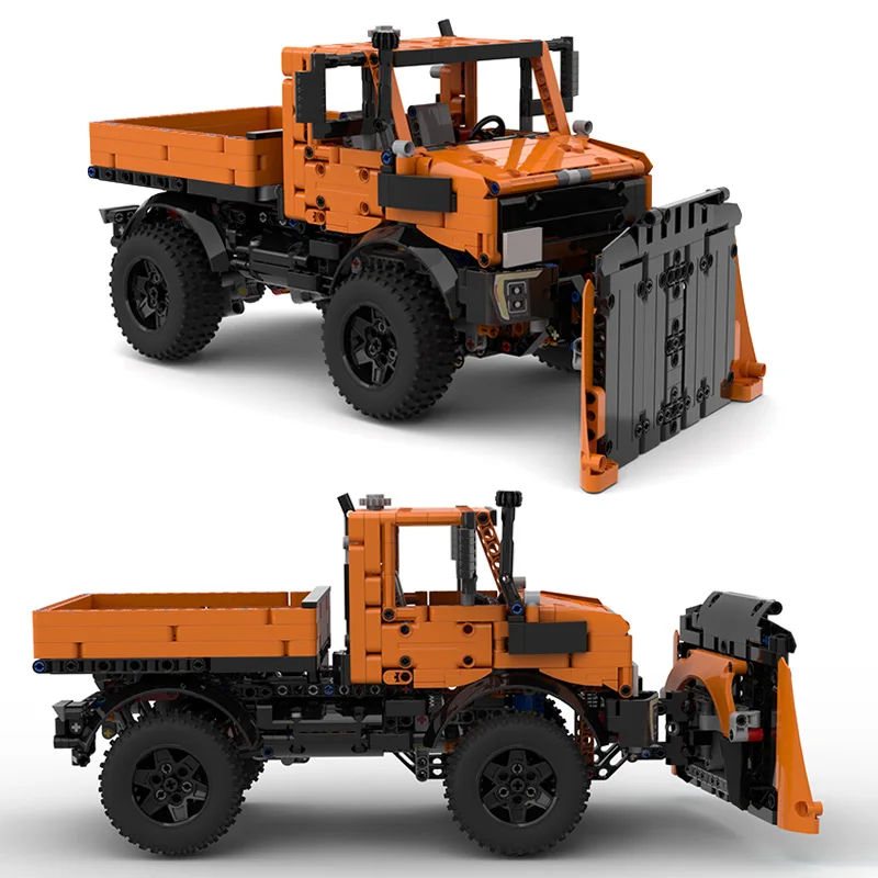 NEW Technical 1264PCS MOC Building Blocks Truck Model Unimog U1400 Snowplow Cars MOD 42126 F-150 DIY Bricks Toys Assemble Gifts