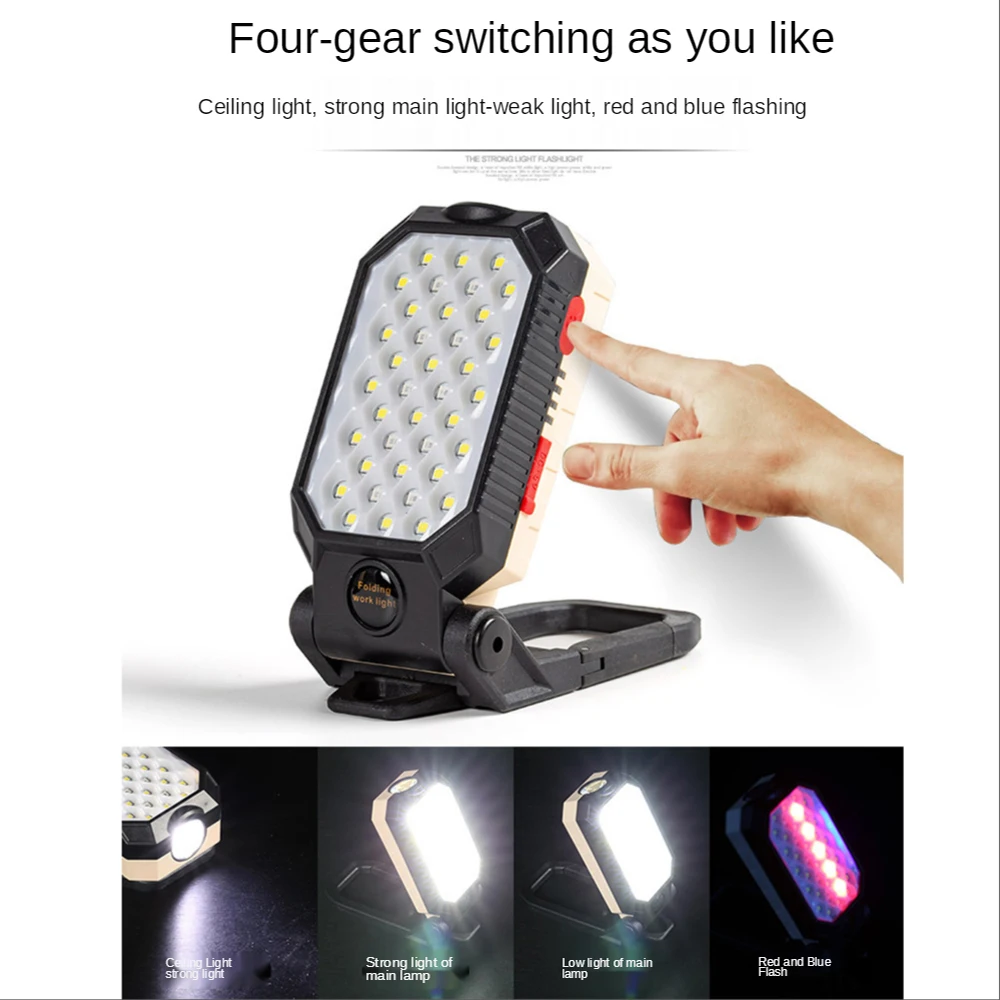 Super Bright COB LED Work Light USB Rechargeable Work Lamp Auto Repair Light Emergency Light Waterproof Camping Light