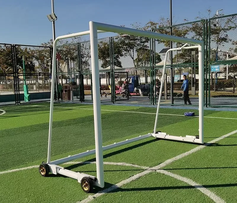 Marco de aluminio para juegos al aire libre de 3*2M con ruedas, portería de fútbol sala para entrenamiento