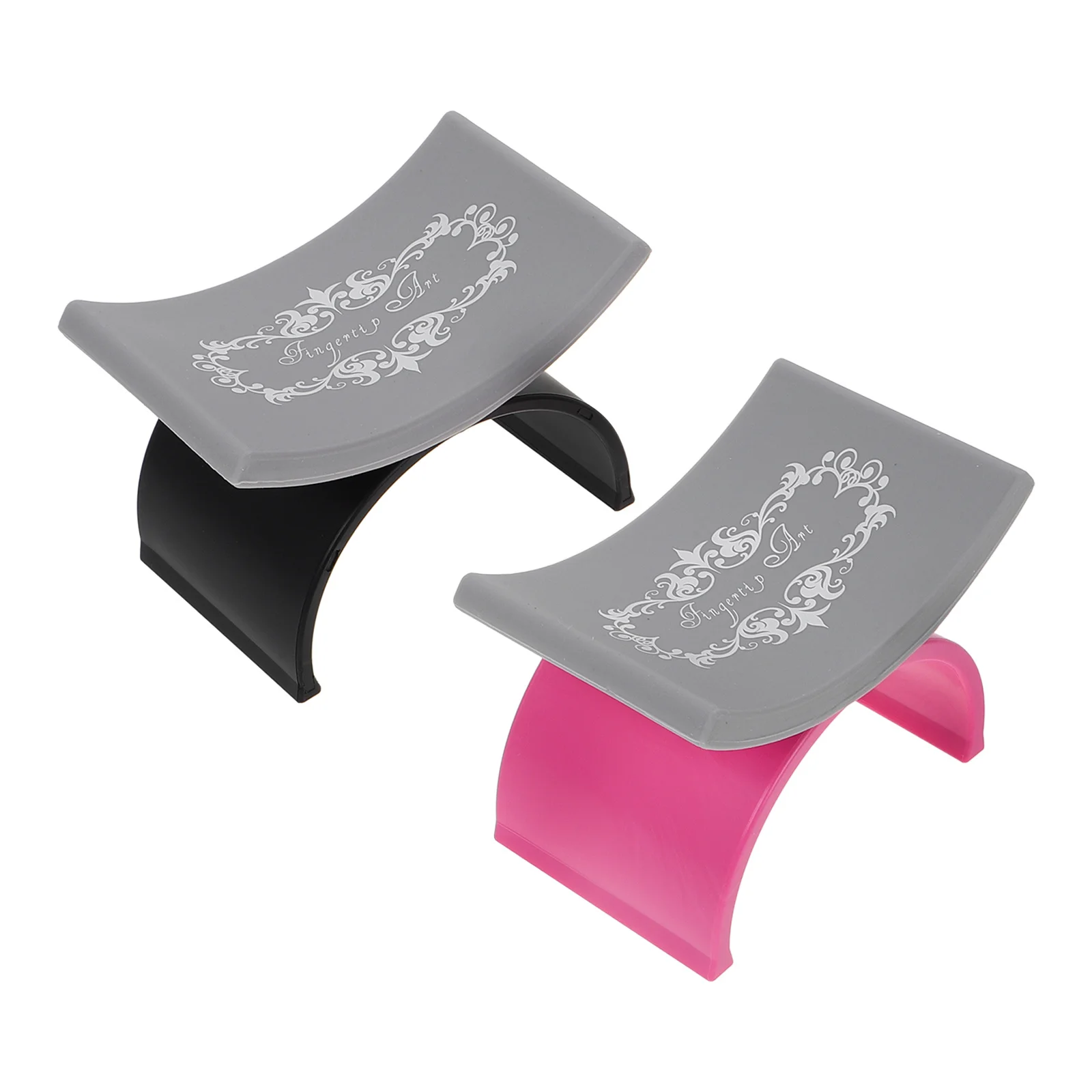 

2Pcs Nail Arm Rest Silicone Hand Pillow U Shaped Manicure Support Cushion Soft Washable Portable Nail Art Tool Accessory