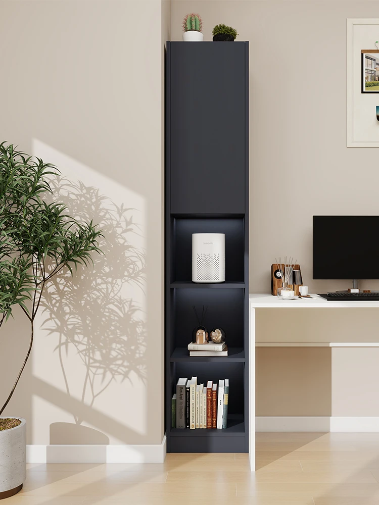 

Customized cabinet size Customized crevice bookcase with cabinet door Ultra-narrow vertical cabinet Bookshelf Floor-to-ceiling l