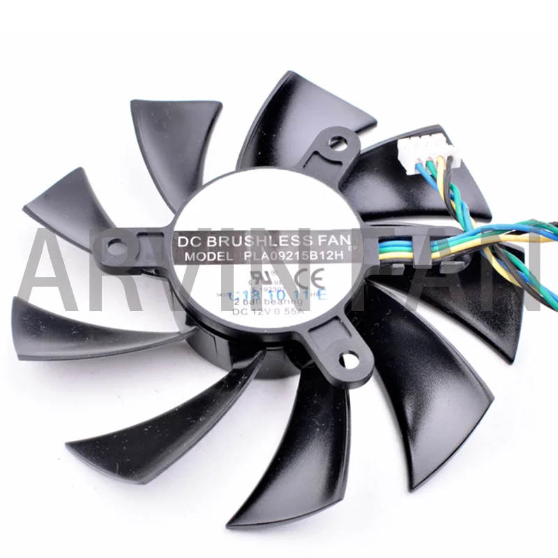 Brand New Original PLA09215B12H 12V 0.55 4Pin Cooler Fan For N460GTX N560GTX 570 580GTX HD6870 Fan Graphics Card Cooling Fan