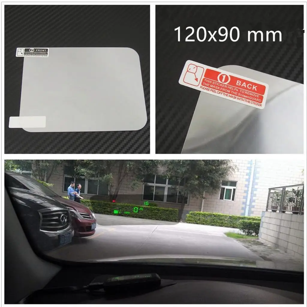 Car HUD Reflective Film Static PET Transparent Anti Fingerprint Waterproof Screen Protector for Safe Driving Display