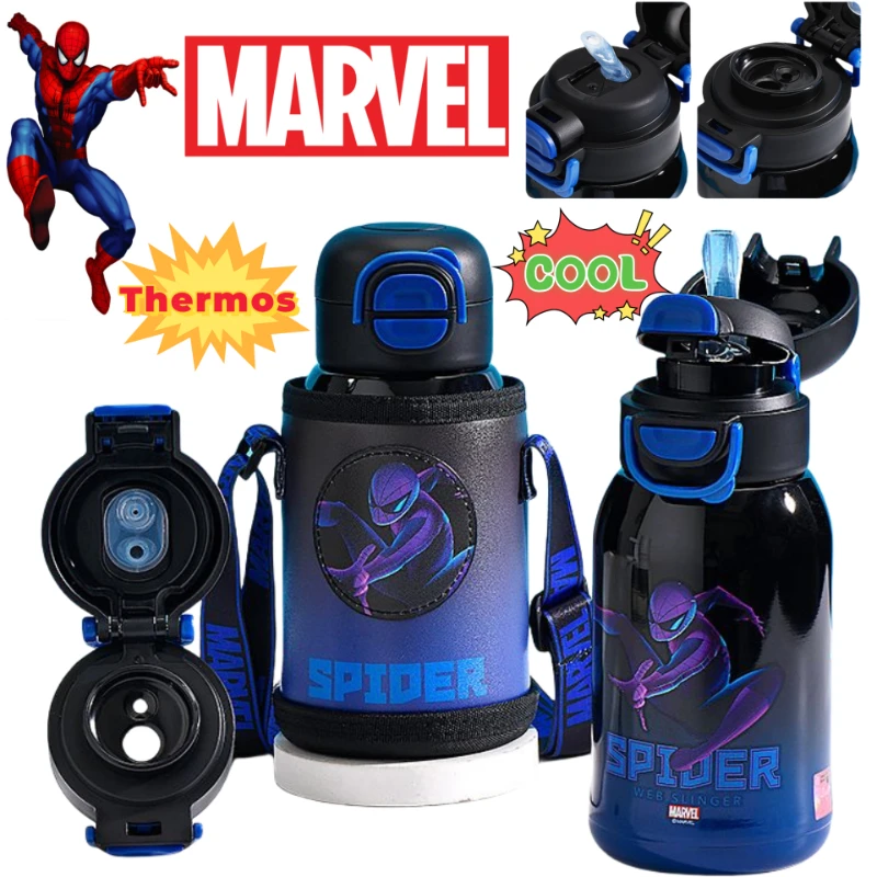 

Marvel Мстители Человек-паук Железный человек креативный мультфильм изолированная чашка для мальчика красивая и милая соломенная бутылка для воды подарок на день рождения