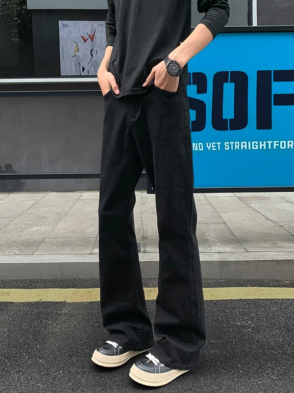 

Bla Knife Slim Fit Jeans Men's Sle American Vibe Straight Leg Micro Flared Pants Autumn Season Casual Wear