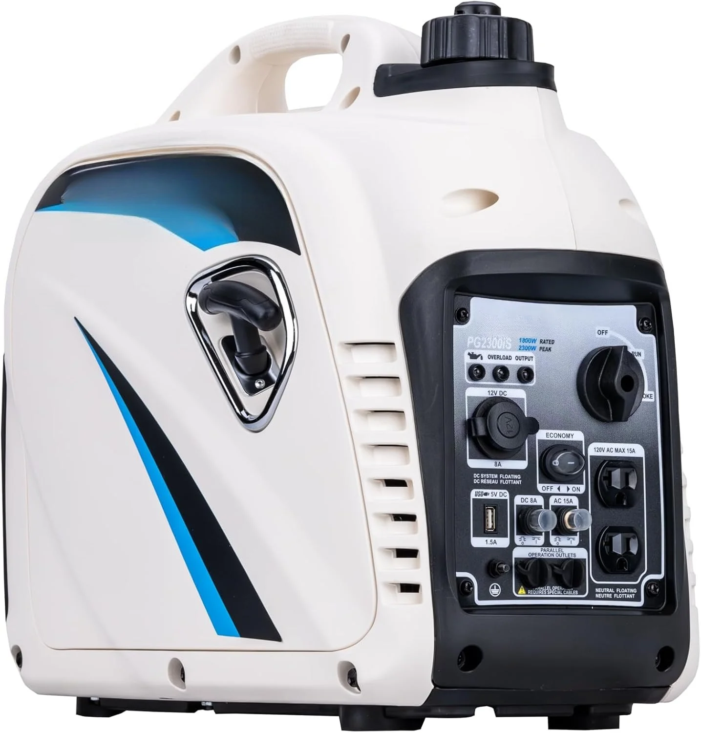 

PG2300iS 2,300W Portable Super Quiet Gas-Powered Inverter Generator with USB Outlet & Parallel Capability, CARB Compliant