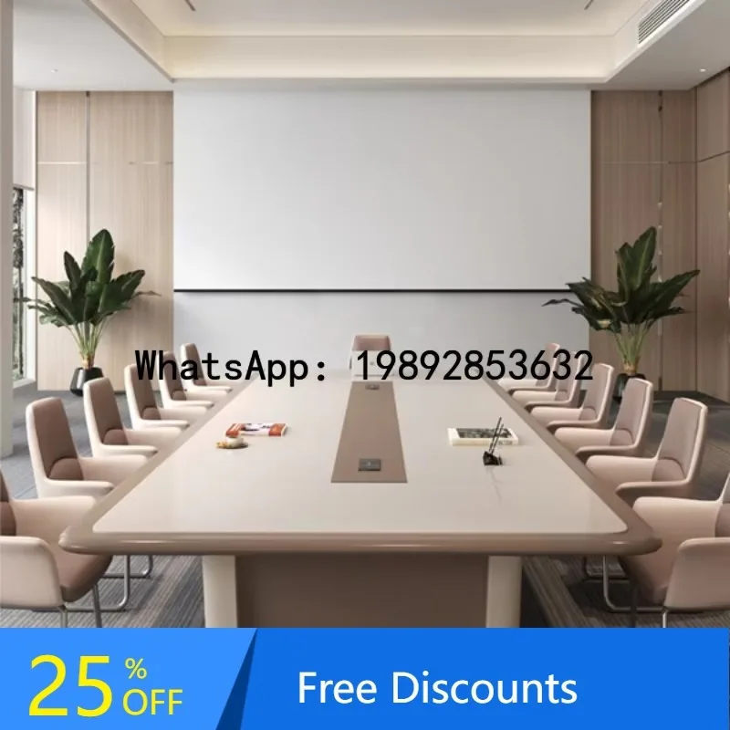 

B1 Large Lacquered Conference Table Simple Modern Creative Discussion Table Elegant Meeting Room Office Desk