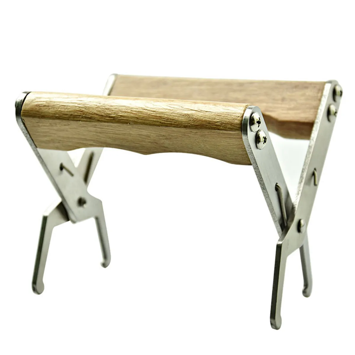 2Pcs Beekeeping Frame Holder Stainless Steel Frame Grip Wooden Handle Durable Hard to Break Lift Tool