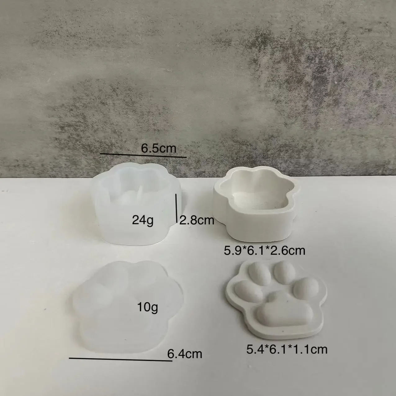 Organizer per gioielli con artiglio di gatto stampo in Silicone stampo per gesso specchio antigoccia scatola portaoggetti stampi fai da te