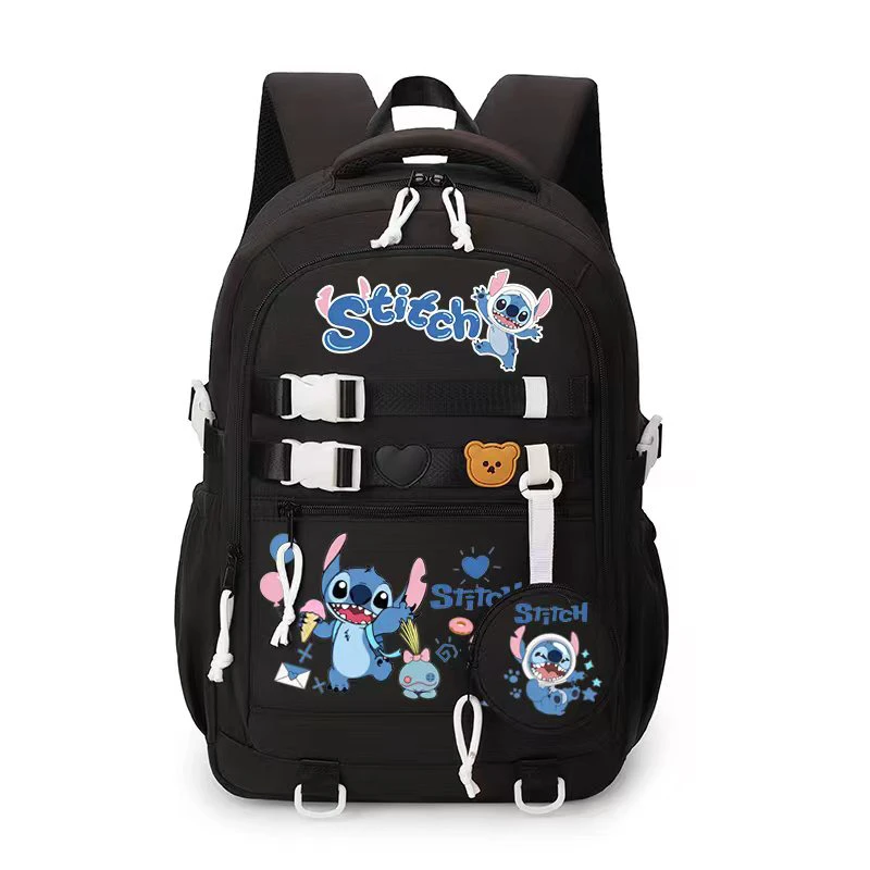 Disney Stitch Backpack Children Lovely Schoolbag  Student Multifunctional Kawaii Backpacks Large Capacity Waterproof Backpack image 5