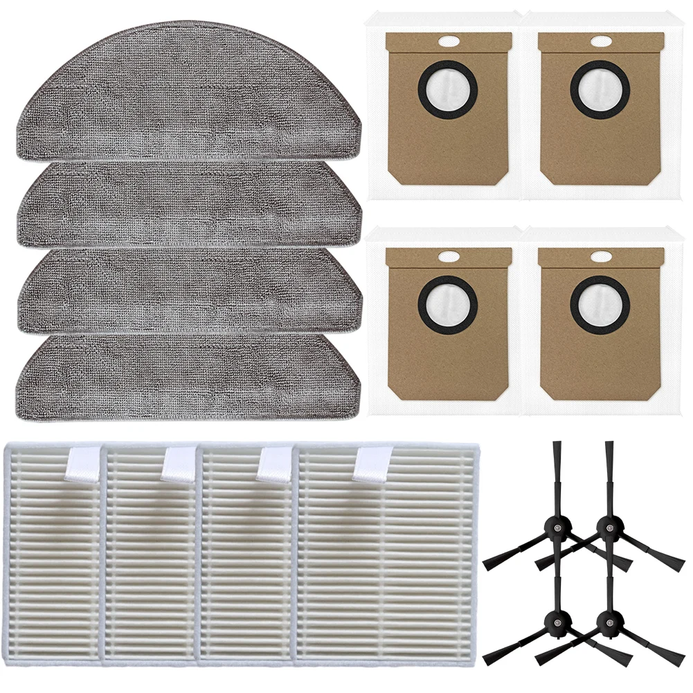4* Filters + 4* Mop Cloths + 4* Dust Bags + 4* Side Brushes For Hoover HG4 For Hydro Pro Vacuum Cleaner Home Appliance Parts