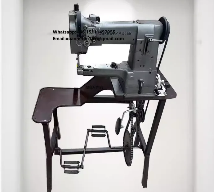 

Jordon store used Durkopps adler foot operated cylinder sewing machine for antique leather goods suitable for thick materials