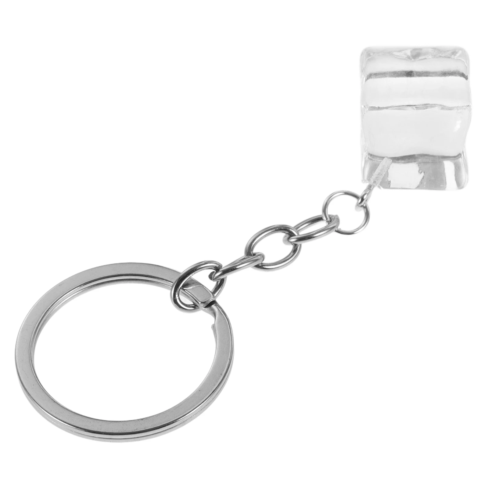 

Ice Cube Keychain Lightweight Resin Cactus Novel Fob Holder Alloy Chains for Cars Fashion Gifts Packaging Bags