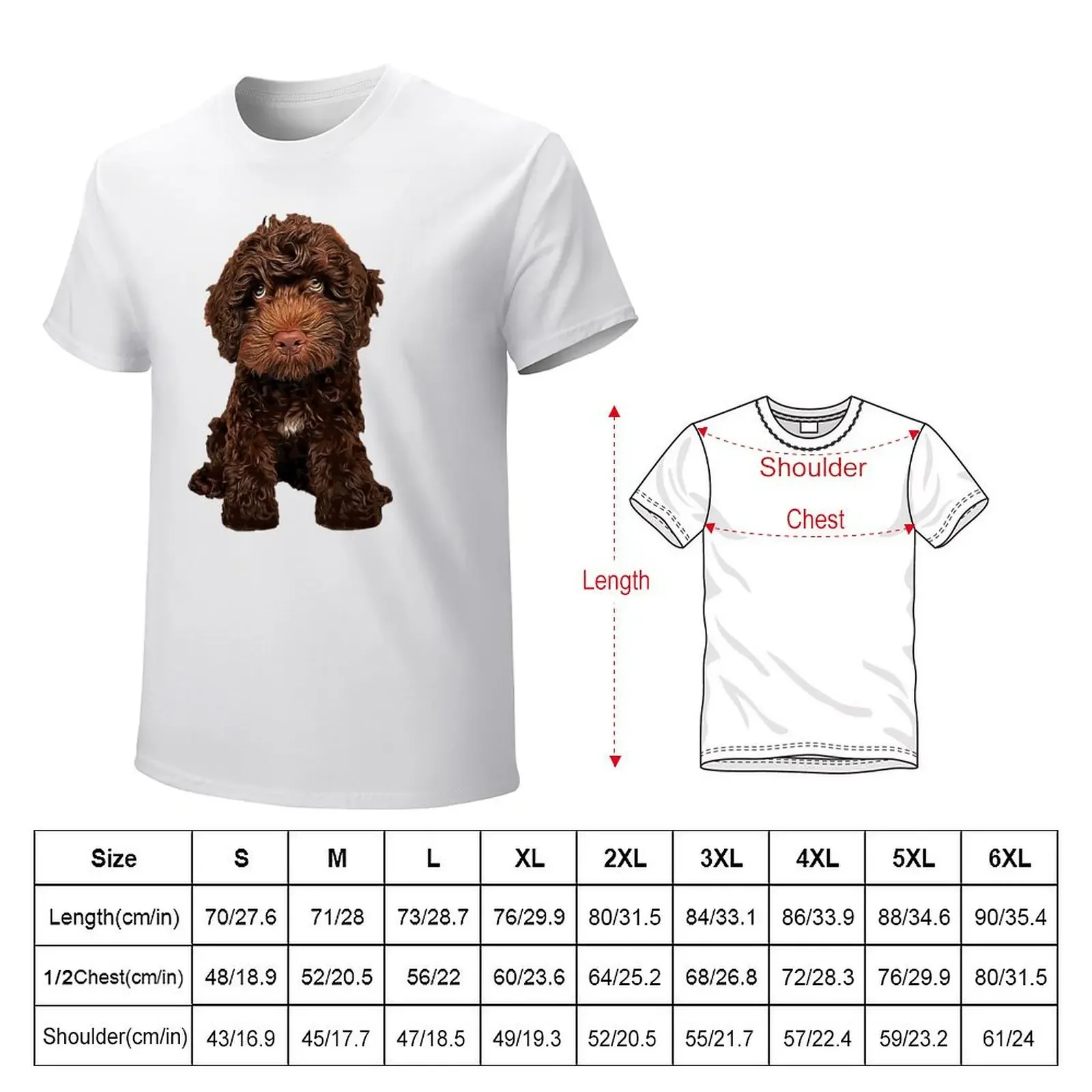 Cockapoo Chocolate Puppy Dog Poodle Mix T-shirt blacks plain men clothes