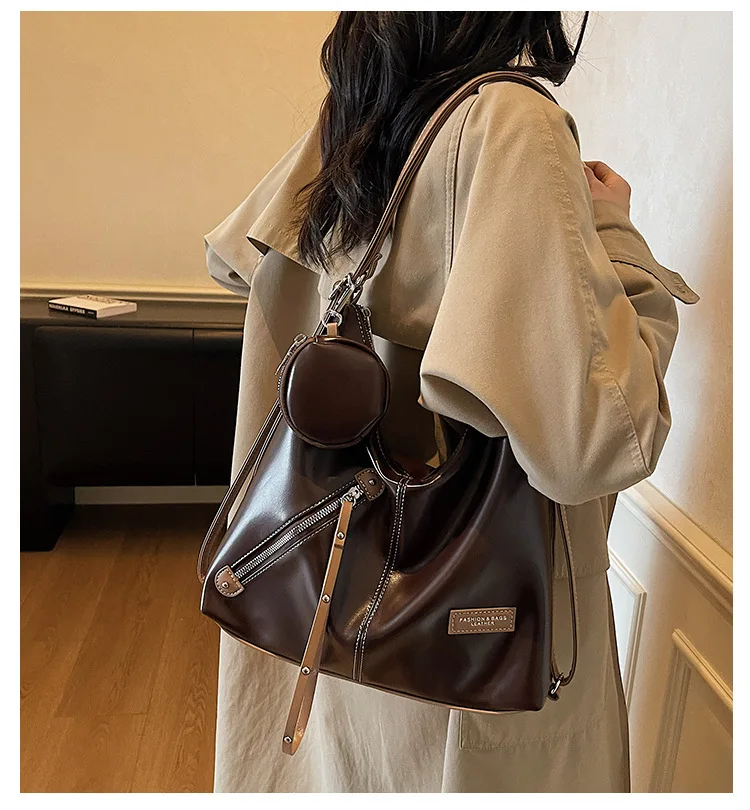 

Сумки на плечо, сумка-тоут из искусственной кожи, женская сумка-мессенджер большой вместимости, повседневный сменный рюкзак, дорожная сумка