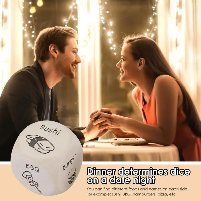 Funny Wooden Dice Game Decide Movie And Food Couple Date Night Games Dinner Decision Dice What To Eat What To See With Friends