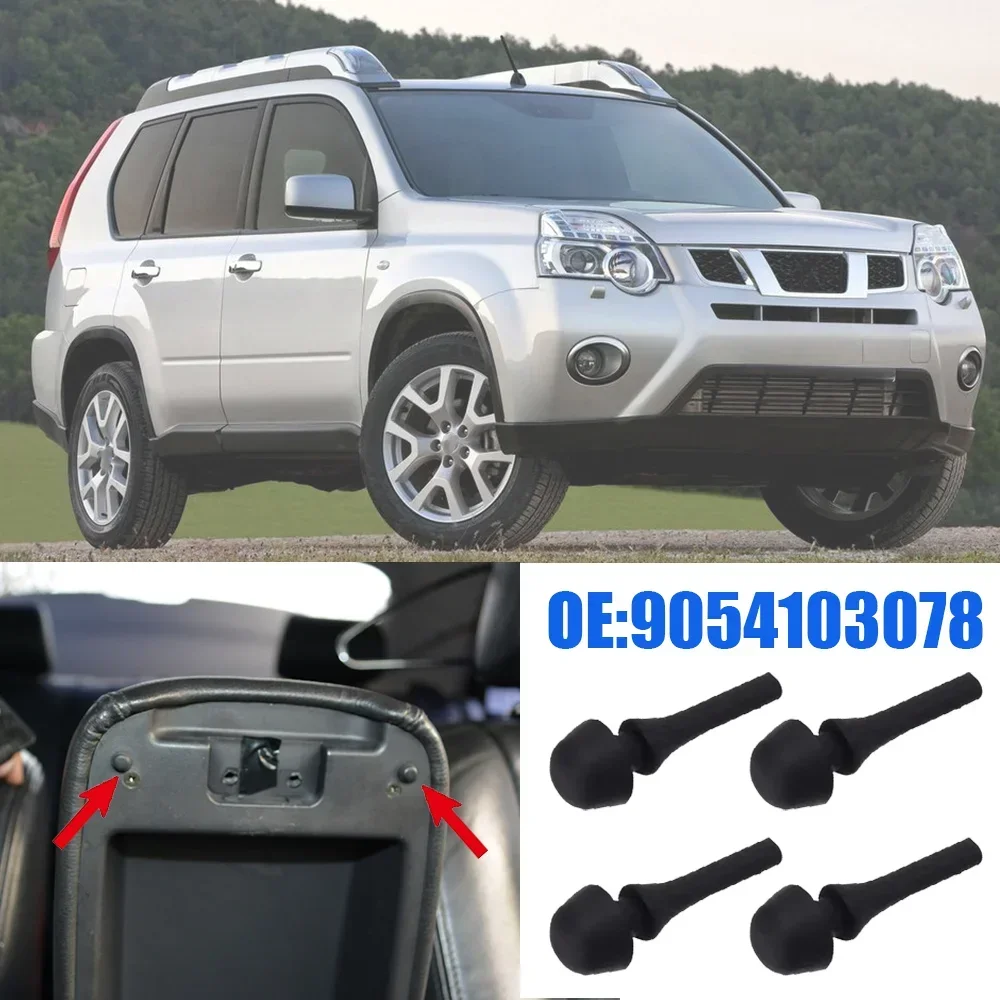 4Pcs Car Center Console Storage Box Armrest Bump Stop Buffer For Nissan X-Trail T31 2007 2008 2009 2010 2011 2012 2013 Rubber
