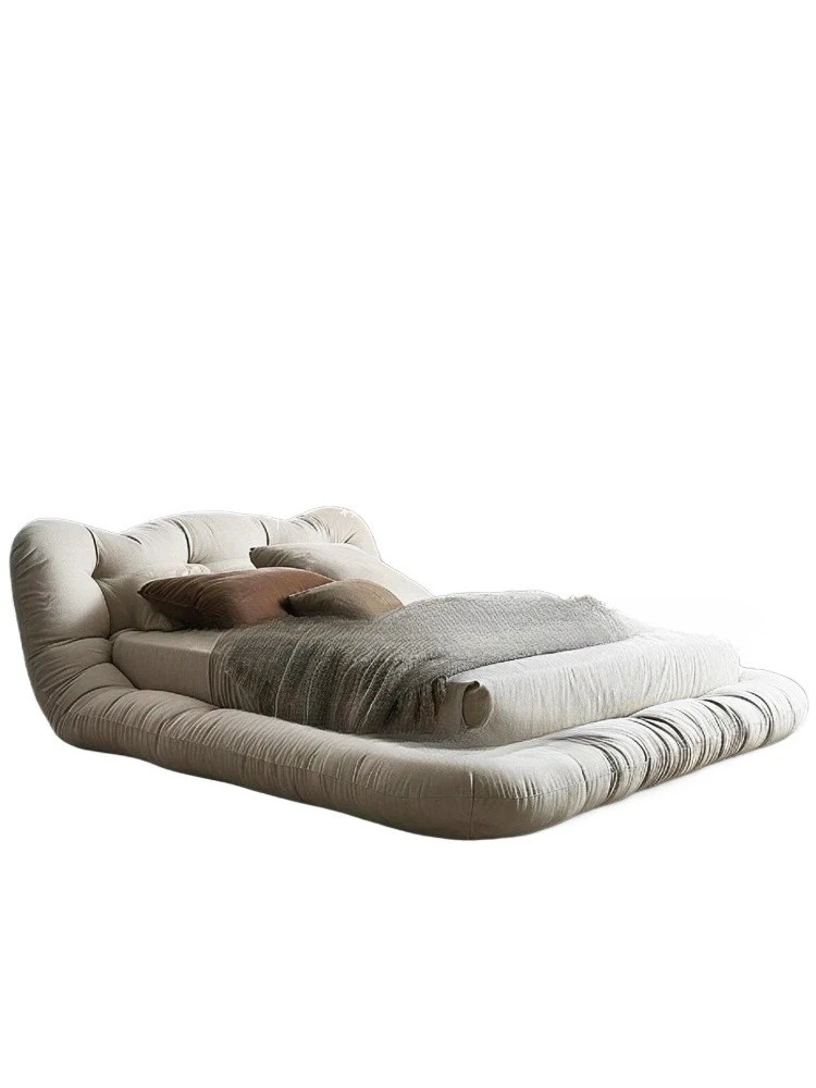 

Solid color cream, soft bag floor bed