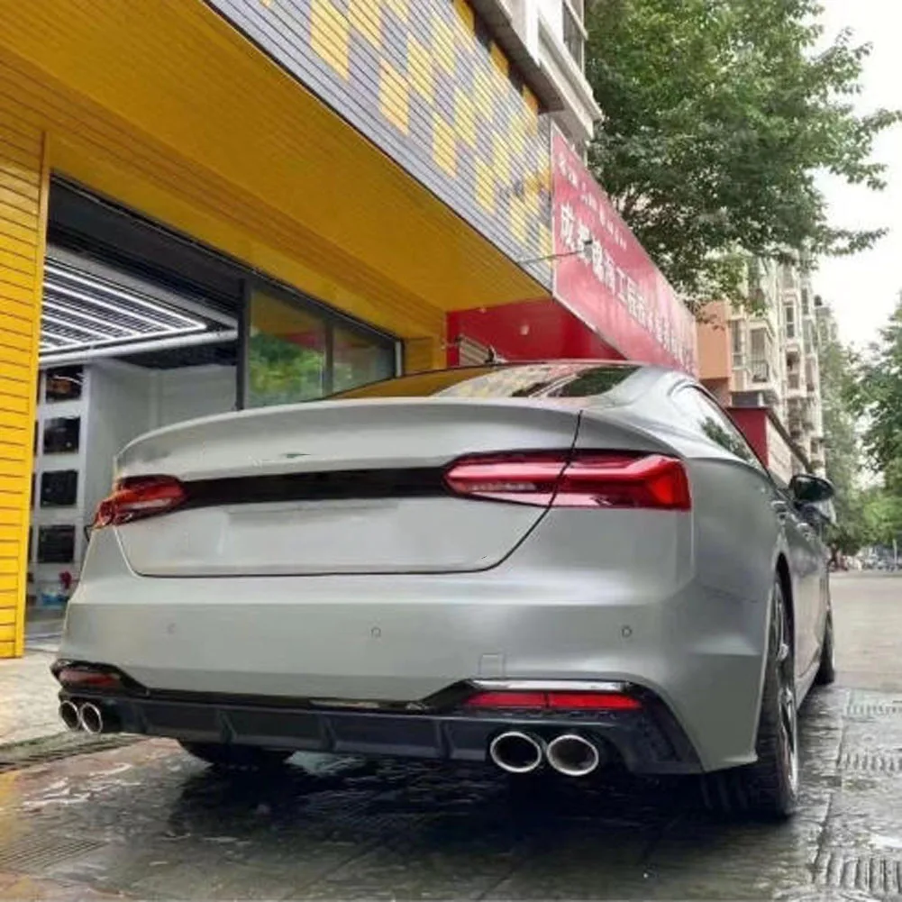 For Audi A5 modification S5 2021-2024 Rear Bumper Spoiler Lip Diffuser Modification Part Rear Tail Throat Liner Car Accessories - view 6