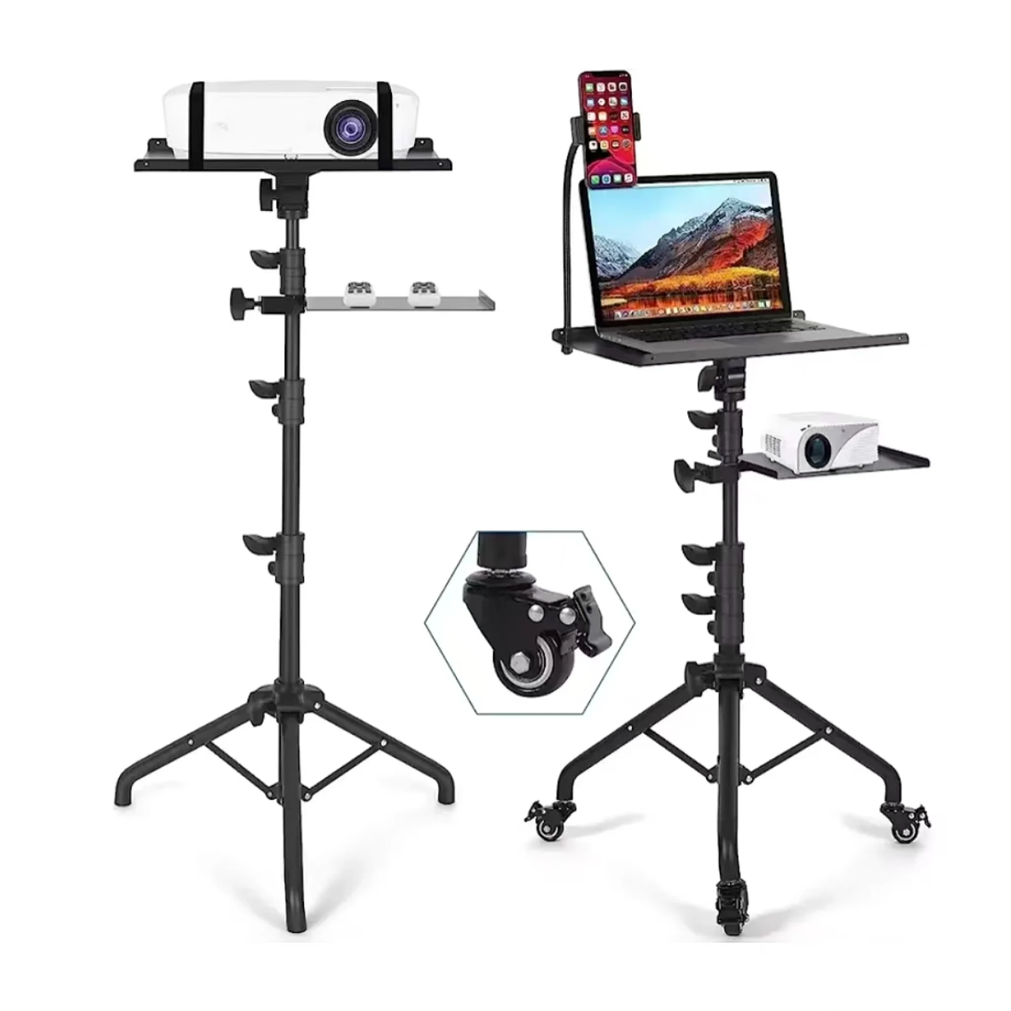 Projector Laptop Tablet Computer Tripod Stand Laptop Projector Laptop Stand 180 Degrees Adjustable Universal Rotation Holder