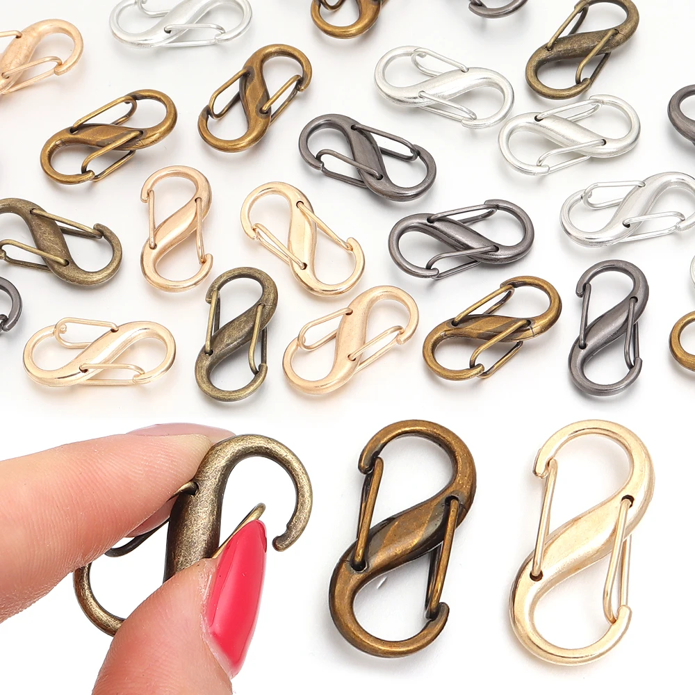 10pcs Zipper Locks Zipper Pull Replacement Zipper Clips Anti Theft Double Opening Purse Lock for Backpacks Luggage Snap Hook image 5