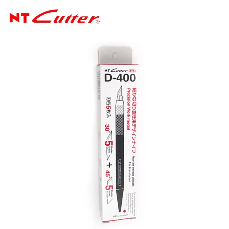 NT Cutter D-400 Precision Work Model Pen Knife with 10pcs Spare Blades BDC-200P BDA-200P Penknife Cutter Craft Art Carving Tools