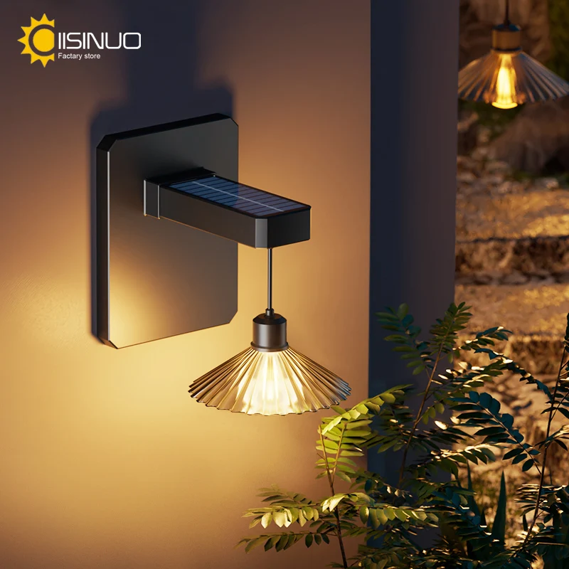 

Outdoor Solar Wall Lamp Waterproof Rust-Proof Wall Mounted Design Lamp for Corridor Environmentally Solar Power Lighting Fixture