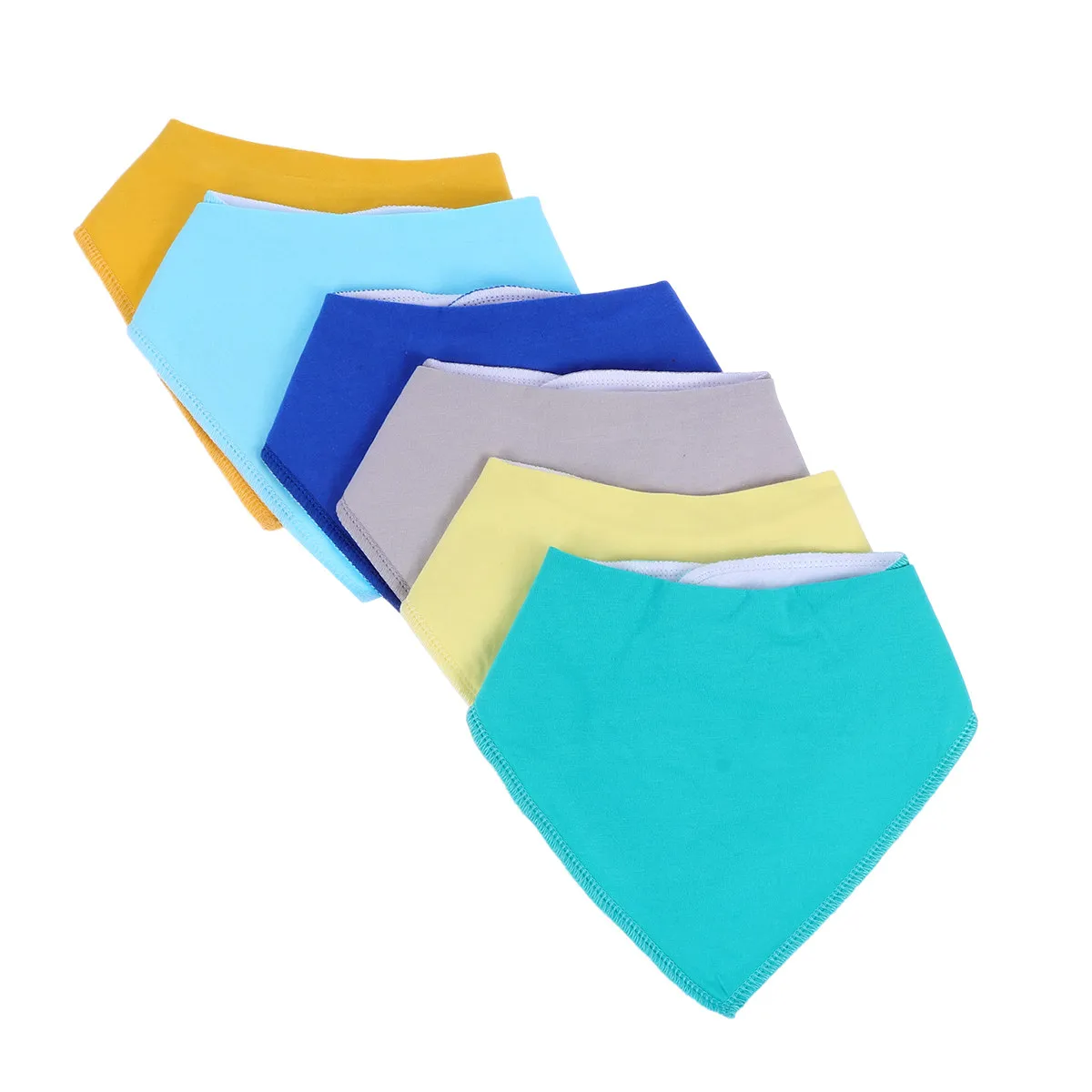 

6Pcs Baby Bandana Bibs Adjustable 2 Snaps Fit 0-36 Months Absorbent Drool Bibs Saliva Towel Gift Saliva Towel Baby Shower Gift