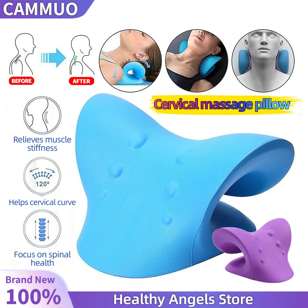 

Neck And Shoulder Relaxer Cervical Traction Device For Relief And Cervical Spine Alignment Chiropractic Pillow Neck Stretcher