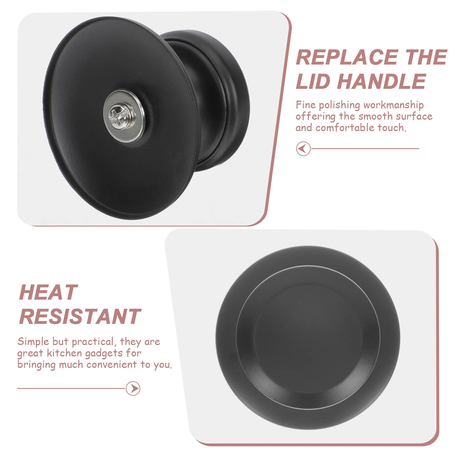 

4Pcs Pot Lid Knobs Stainless Steel Heat Resistant Universal Kitchen Gadgets Suitable Most Lids Steaming Pots Woks Milk Pots Soup