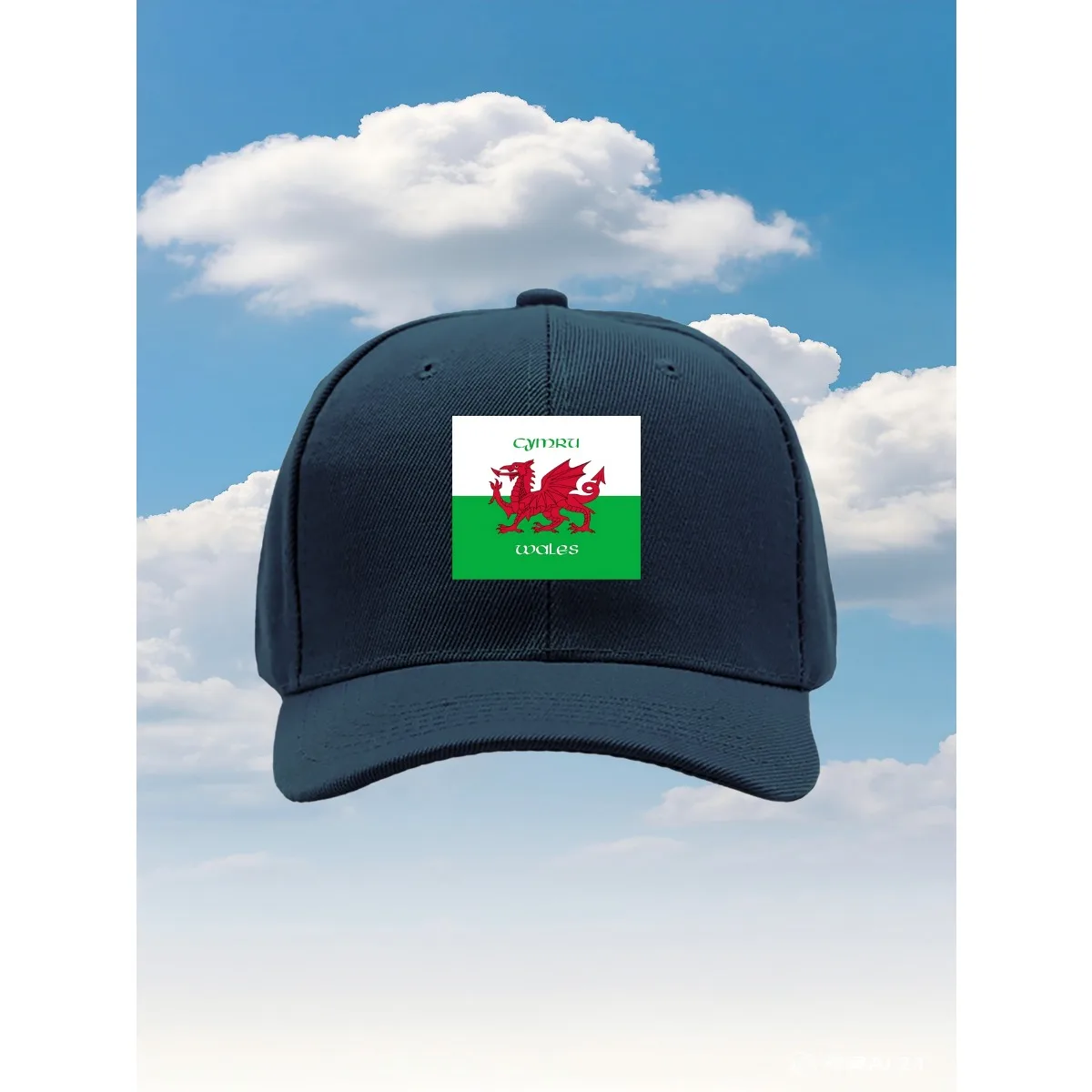 قبعة سائق الشاحنة موديل جديد من علم ويلز 2025 مع تصميم مطبوع ممتع وقابل للتعديل، مثالية للأنشطة الخارجية والسفر