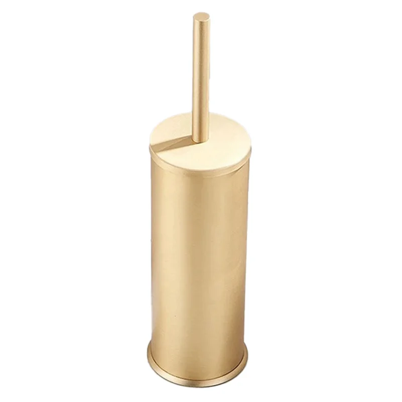 

A88M Aluminum Toilet Brush and Holder Set Bathroom Cleaning Brush Household for Bathroom Floor Cleaning Accessories-Gold