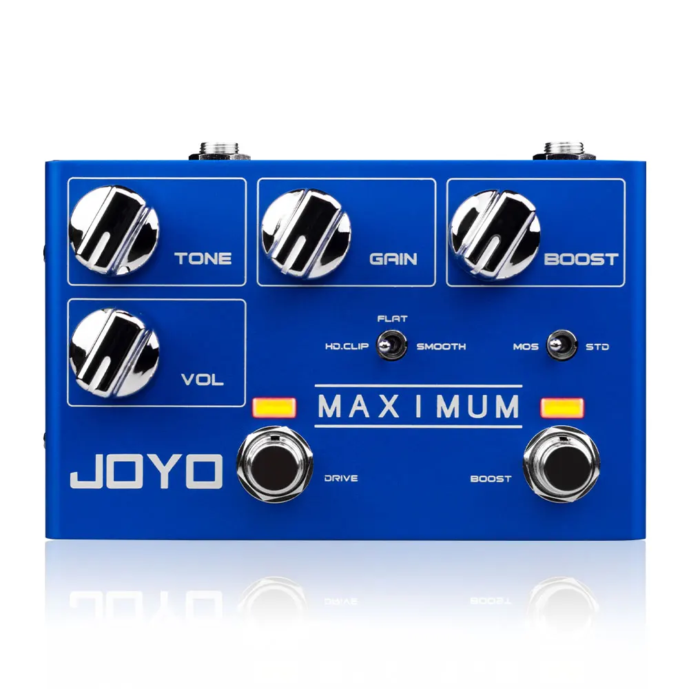 JOYO MAXIMUM Overdrive Guitar Effect Pedal Pedal Clean Wild Tone BOOST Control Knob Dual Channel Electric Guitar Effect Pedal